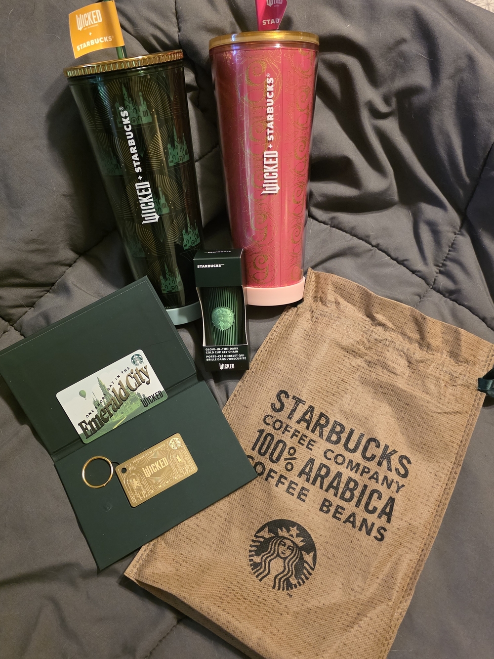 Starbucks Wicked Collection Travel Tumbler - Green & Pink